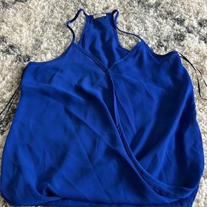 Thin blue shirt
